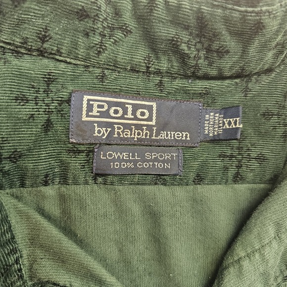 Polo Ralph Lauren Men's Long Sleeve Lowell Sport 100% Cotton Shirt Green XXL - Picture 2 of 5